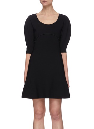 Main View - Click To Enlarge - STELLA MCCARTNEY - Puff sleeve knit dress