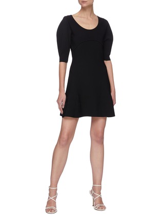 Figure View - Click To Enlarge - STELLA MCCARTNEY - Puff sleeve knit dress