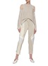 Figure View - Click To Enlarge - STELLA MCCARTNEY - Sleeve Patchwork Shoulder Cutout Sweater