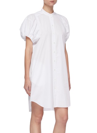 Detail View - Click To Enlarge - STELLA MCCARTNEY - 'Anastasia' belted organic cotton-poplin mini shirt dress
