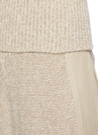  - STELLA MCCARTNEY - Contrast Side Panel Foldover Waist Wide Leg Shorts