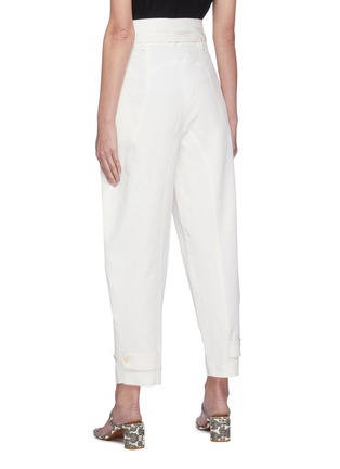Back View - Click To Enlarge - STELLA MCCARTNEY - 'Daisy' diagonal stitching tapered pants