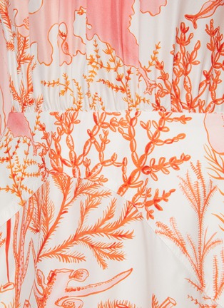 Detail View - Click To Enlarge - STELLA MCCARTNEY - 'Amanda' coral print silk dress