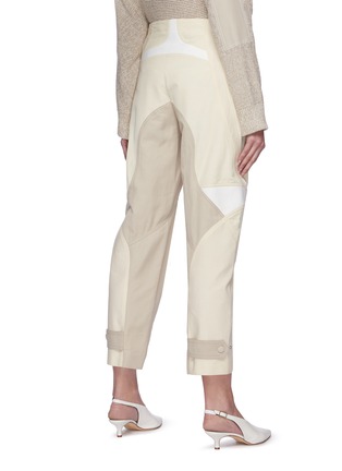 Back View - Click To Enlarge - STELLA MCCARTNEY - 'Brooke' Side Belt Detail Panelled Crop Pants