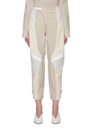 Main View - Click To Enlarge - STELLA MCCARTNEY - 'Brooke' Side Belt Detail Panelled Crop Pants