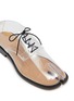 Detail View - Click To Enlarge - MAISON MARGIELA - 'Tabi' lace-up PVC flat derby shoes