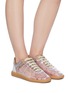 Figure View - Click To Enlarge - MAISON MARGIELA - 'Replica' faux leather PVC sneakers