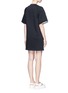 Back View - Click To Enlarge - 3.1 PHILLIP LIM - Striped poplin cuff French terry tunic