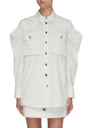 Main View - Click To Enlarge - ACLER - DUNBAR' Ruch Puff Sleeve Shirt