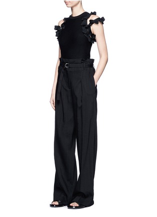 Figure View - Click To Enlarge - 3.1 PHILLIP LIM - Belted paperbag waist wide leg pants
