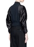 Back View - Click To Enlarge - 3.1 PHILLIP LIM - Ruched satin zip sleeve crepe jacket