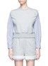 Main View - Click To Enlarge - 3.1 PHILLIP LIM - Pinstripe sleeve French terry sweatshirt