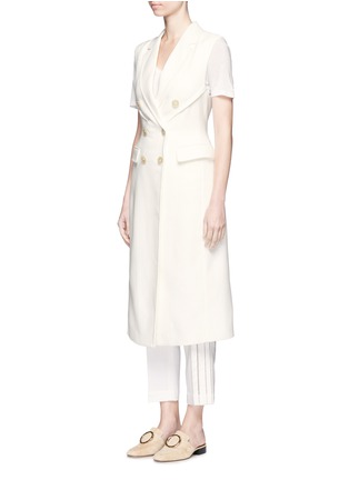 Front View - Click To Enlarge - 3.1 PHILLIP LIM - Sculpted waist double breasted sleeveless coat
