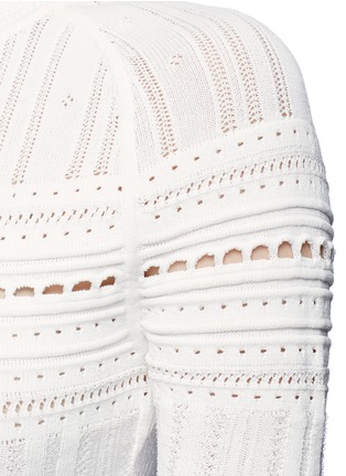 Detail View - Click To Enlarge - 3.1 PHILLIP LIM - Ruffle trim pointelle lace sweater