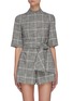 Main View - Click To Enlarge - ALICE & OLIVIA - Virgil' check print tie belt playsuit