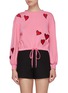 Main View - Click To Enlarge - ALICE & OLIVIA - Bernetta' Embroidered Stace Face Drawstring Hem Sweater