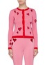 Main View - Click To Enlarge - ALICE & OLIVIA - Ruthy' Embroidered Heart Motif Cardigan