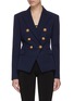 Main View - Click To Enlarge - BALMAIN - Branded Button Double Breast Wool Blazer