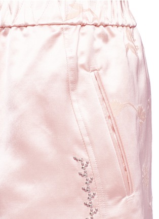 Detail View - Click To Enlarge - 3.1 PHILLIP LIM - 'Western' stud floral jacquard satin bloomer shorts