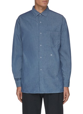 Main View - Click To Enlarge - NANAMICA - Spread Collar Patch Pocket Chambray Shirt