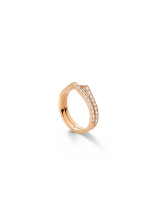 Main View - Click To Enlarge - REPOSSI - Antifer' diamond rose gold two row ring
