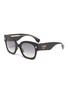 Main View - Click To Enlarge - FENDI - Square acetate frame logo embellished sunglasses