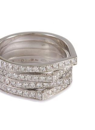 Detail View - Click To Enlarge - REPOSSI - Antifer' diamond 18k white gold four row ring