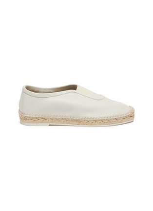 Main View - Click To Enlarge - HEREU - 'AZARBE' Leather Slip On Espadrilles