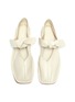 Detail View - Click To Enlarge - HEREU - 'Llasda' Front Knot Detail Leather Ballet Flats