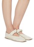 Figure View - Click To Enlarge - HEREU - 'Llasda' Front Knot Detail Leather Ballet Flats