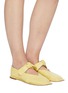 Figure View - Click To Enlarge - HEREU - 'Llasda' Front Knot Detail Leather Ballet Flats