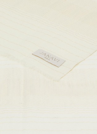 Detail View - Click To Enlarge - JANAVI - Shimmer Stripe Merino Wool Scarf