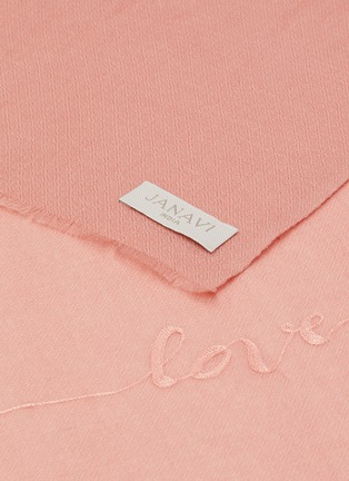 Detail View - Click To Enlarge - JANAVI - LOVE STORY' Slogan Cashmere Stole