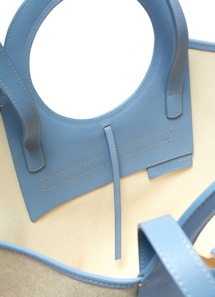 Detail View - Click To Enlarge - HEREU - Cala' Circular Leather Handle Small Canvas Tote