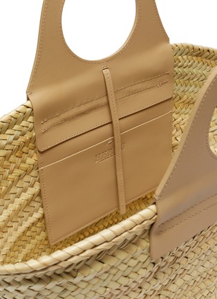 Detail View - Click To Enlarge - HEREU - Cabas' Circular Leather Handle Straw Tote