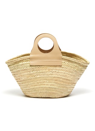 Main View - Click To Enlarge - HEREU - Cabas' Circular Leather Handle Straw Tote