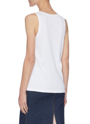 Back View - Click To Enlarge - PHILOSOPHY DI LORENZO SERAFINI - Logo Embroidered Scoop Neck Tank Top