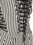 Detail View - Click To Enlarge - PHILOSOPHY DI LORENZO SERAFINI - Off Shoulder Lace Up Front Stripe Cotton Blend Mini Dress