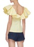 Back View - Click To Enlarge - PHILOSOPHY DI LORENZO SERAFINI - Ruffle Sleeves Off-shoulder Top