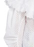  - PHILOSOPHY DI LORENZO SERAFINI - Ruffle Collar Puff Sleeve Openwork Embroidered Blouse