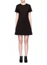 Main View - Click To Enlarge - PROENZA SCHOULER - Lace-up back wool blend A-line dress