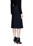 Back View - Click To Enlarge - PROENZA SCHOULER - Lace-up virgin wool blend A-line skirt