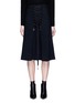 Main View - Click To Enlarge - PROENZA SCHOULER - Lace-up virgin wool blend A-line skirt
