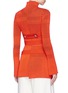 Back View - Click To Enlarge - PROENZA SCHOULER - Cross strap rib knit turtleneck top