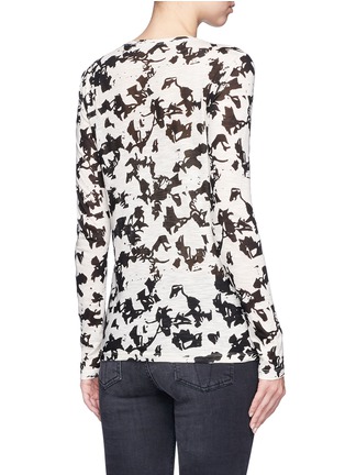 Back View - Click To Enlarge - PROENZA SCHOULER - Abstract print cotton slub jersey T-shirt