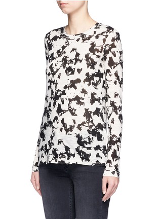 Front View - Click To Enlarge - PROENZA SCHOULER - Abstract print cotton slub jersey T-shirt