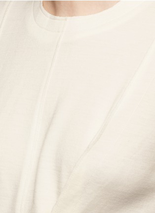 Detail View - Click To Enlarge - PROENZA SCHOULER - Lace-up double-faced wool blend jersey top