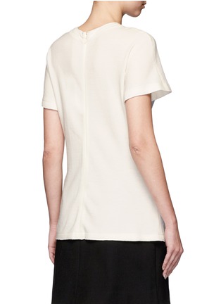 Back View - Click To Enlarge - PROENZA SCHOULER - Lace-up double-faced wool blend jersey top