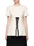 Main View - Click To Enlarge - PROENZA SCHOULER - Lace-up double-faced wool blend jersey top
