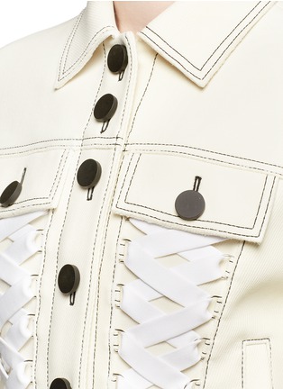 Detail View - Click To Enlarge - PROENZA SCHOULER - Lace-up cropped jacket